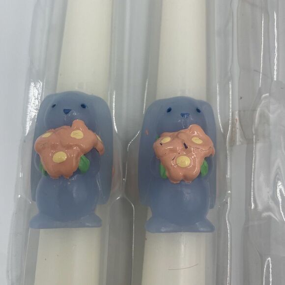 NIB Avon Springtime Easter Bunny Collection 10 inch Taper Candles - Picture 4 of 7
